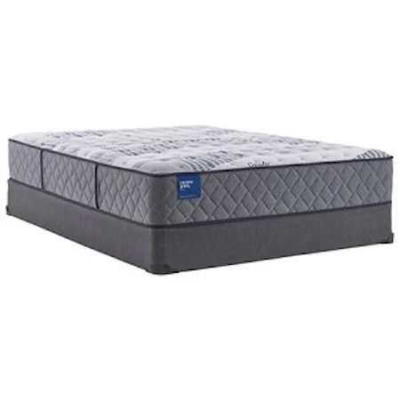 Queen 12 1/2" Cushion Firm Encased Coil Mattress and 9" High Profile Foundation